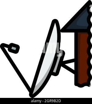 Satellite Antenna Icon Stock Vector