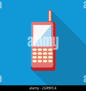 Baby phone icon, flat style Stock Vector