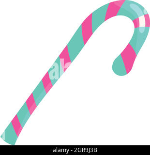 Candy cane icon, cartoon style Stock Vector