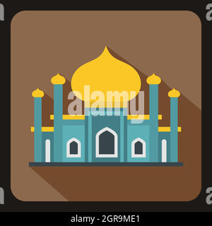 Mosque Icon In Flat Style Vector For App, UI, Websites. Black Muslim ...