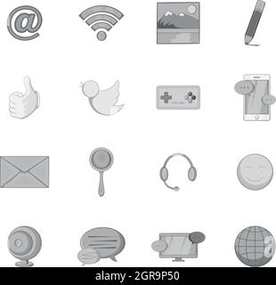 Social media marketing icons set Stock Vector