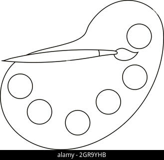 Palette icon, outline style Stock Vector Image & Art - Alamy