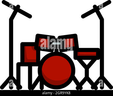 Drum Set Icon Stock Vector
