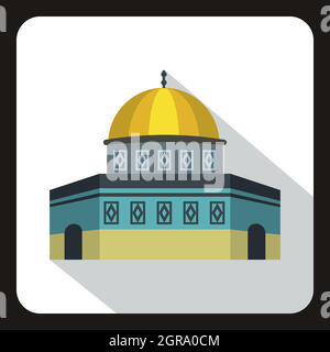 Dome of the Rock on the Temple Mount icon Stock Vector