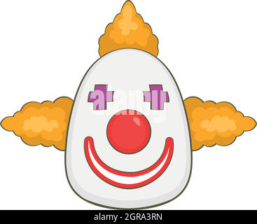 Clown icon, cartoon style Stock Vector