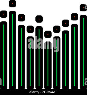 Graphic Equalizer Icon Stock Vector