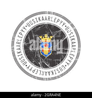 Uusikaarlepyy city postal rubber stamp Stock Vector