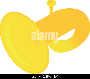 Horn trumpet icon, cartoon style Stock Vector