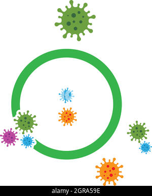 virus and bacteria icon vector illustration design Stock Vector