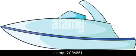 Little powerboat icon, cartoon style Stock Vector