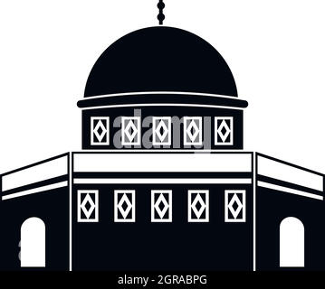 Dome of the Rock on the Temple Mount icon Stock Vector