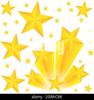 Background design with yellow stars Stock Vector