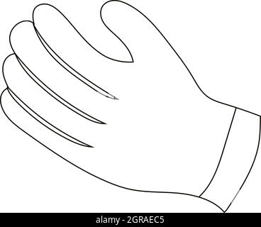Winter gloves icon, outline style Stock Vector