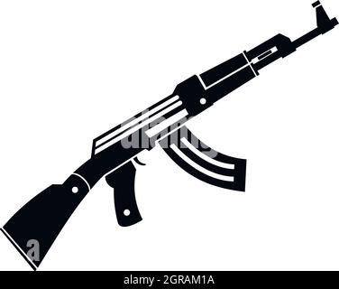 Submachine gun icon, simple style Stock Vector