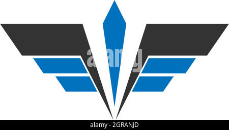 Wing logo icon symbol design template  vector Stock Vector