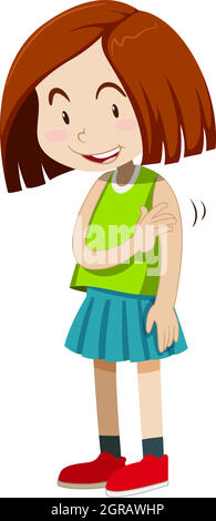 shy child clipart image