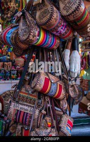 The Olvera Street Market is a popular street market in downtown Los Angeles, CA, USA Stock Photo