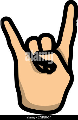 Rock Hand Icon Stock Vector