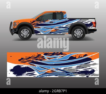 Abstract modern graphic design for truck and vehicle wrap and branding stickers Stock Vector