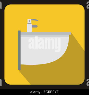 Bidet icon in flat style Stock Vector