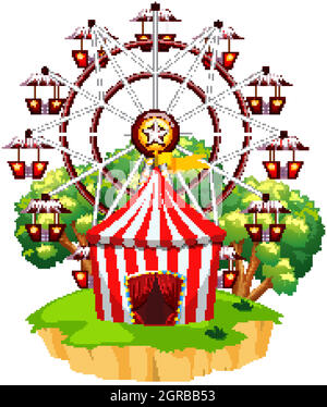 Fun fair scene white background Stock Vector Image & Art - Alamy