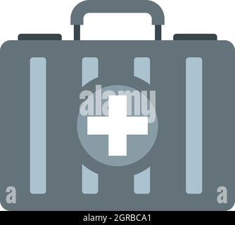 First aid kit icon. Flat illustration of first aid kit vector icon for ...