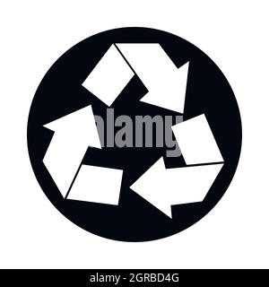 Recycle sign icon, simple style Stock Vector