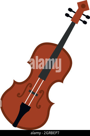 Cello icon, flat style Stock Vector