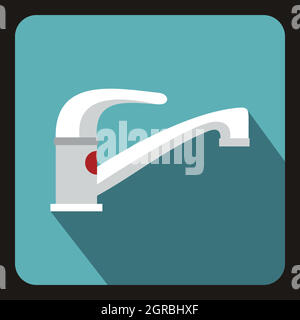 Tap water icon, flat style Stock Vector