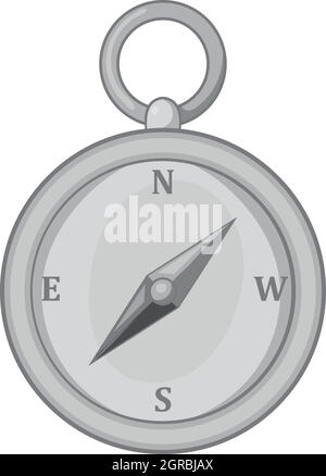 Compass icon black and white navigation equipment vector illustration ...