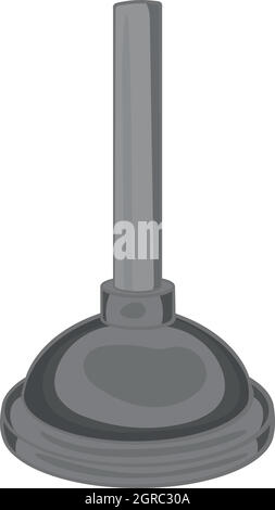 Plunger icon, black monochrome style Stock Vector