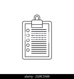 To do list icon, outline style Stock Vector