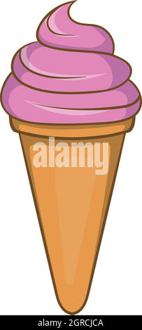 Italian gelato ice cream icon, cartoon style Stock Vector