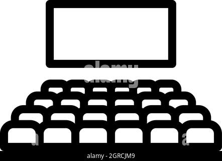 Cinema Auditorium Icon Stock Vector