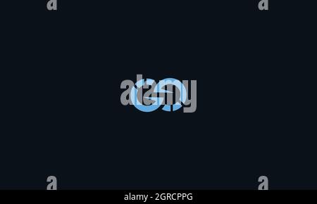 LETTERS GG LOGO DESIGN WITH NEGATIVE SPACE EFFECT FOR ILLUSTRATION USE Stock Vector