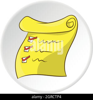 List icon, cartoon style Stock Vector