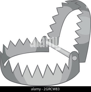 Trap icon, black monochrome style Stock Vector