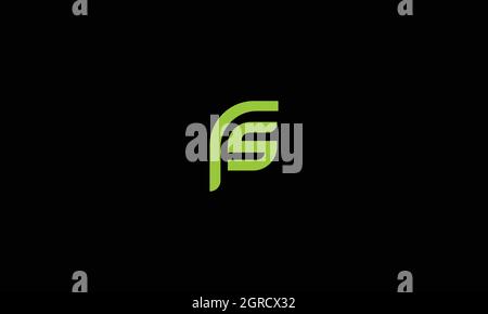 LETTERS FS LOGO DESIGN WITH NEGATIVE SPACE EFFECT FOR ILLUSTRATION USE Stock Vector