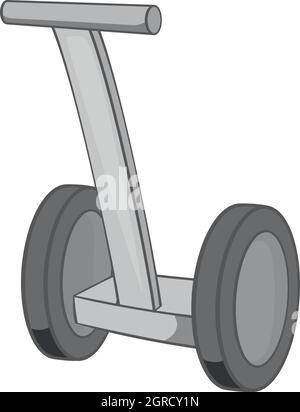 Segway icon, black monochrome style Stock Vector