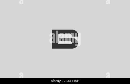LETTERS GB LOGO DESIGN WITH NEGATIVE SPACE EFFECT FOR ILLUSTRATION USE Stock Vector