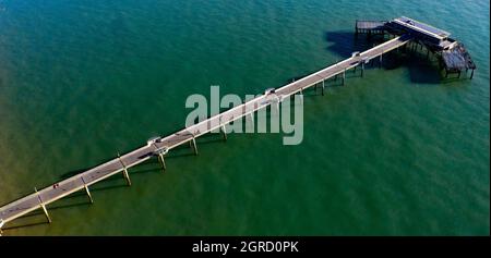 Aerial View of Deal Pier Stock Photo