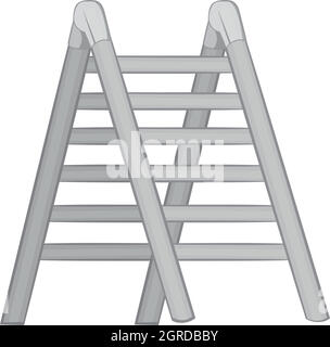 Ladder icon, black monochrome style Stock Vector