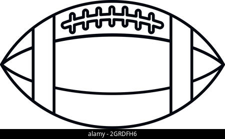 Rugby ball icon, outline style Stock Vector