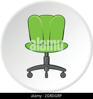 Office chair icon, cartoon style Stock Vector