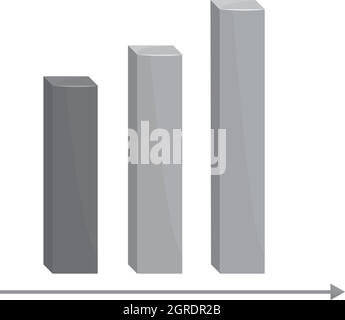 Chart icon, black monochrome style Stock Vector