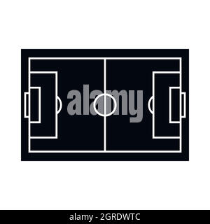 Soccer field icon in simple style Stock Vector