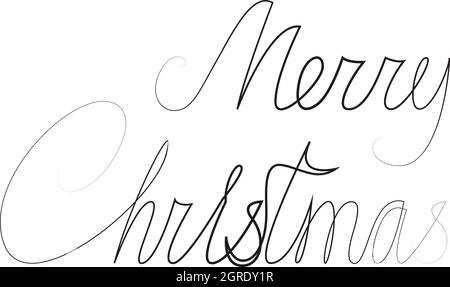 Merry Christmas. Hand drawn creative calligraphy and brush pen lettering. design for holiday greeting cards and invitations of the Merry Christmas and Stock Vector