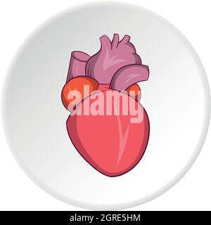 Heart human icon, cartoon style Stock Vector