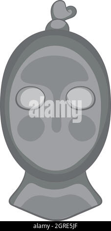 Man thief in mask icon, black monochrome style Stock Vector