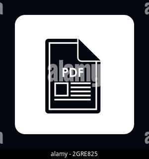 File PDF icon, simple style Stock Vector